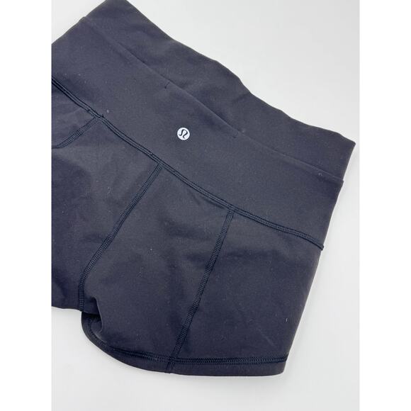 Lululemon Black Tight High Waisted Short 2.5” - Picture 1 of 4